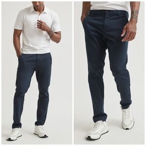 RW & Co PowerFlexx Slim Fit Mid Rise Tapered Leg Stretch Waistband Chino Pants